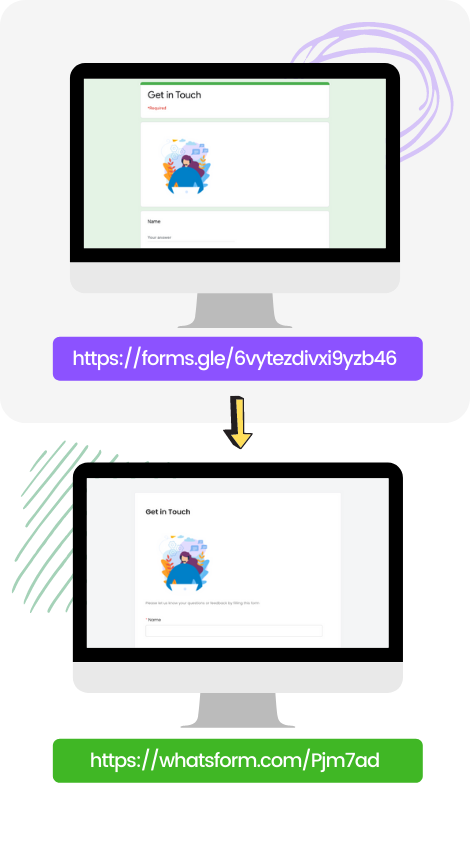 Google form converted to WhatsForm